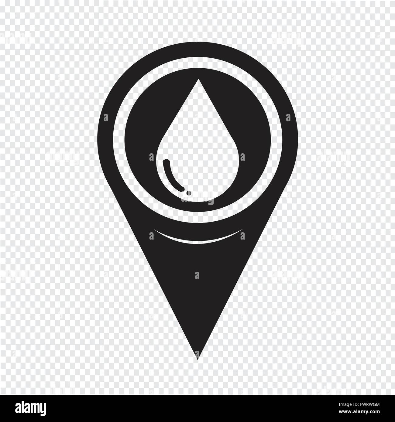 Map Pointer Water Drop Icon Stock Vector Image & Art - Alamy