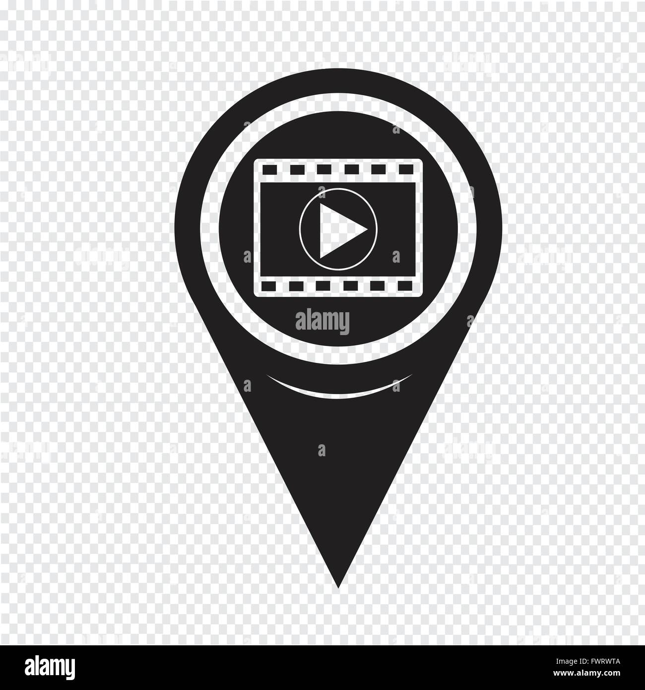 Map Pointer Film Strip Icon Stock Vector Image & Art Alamy