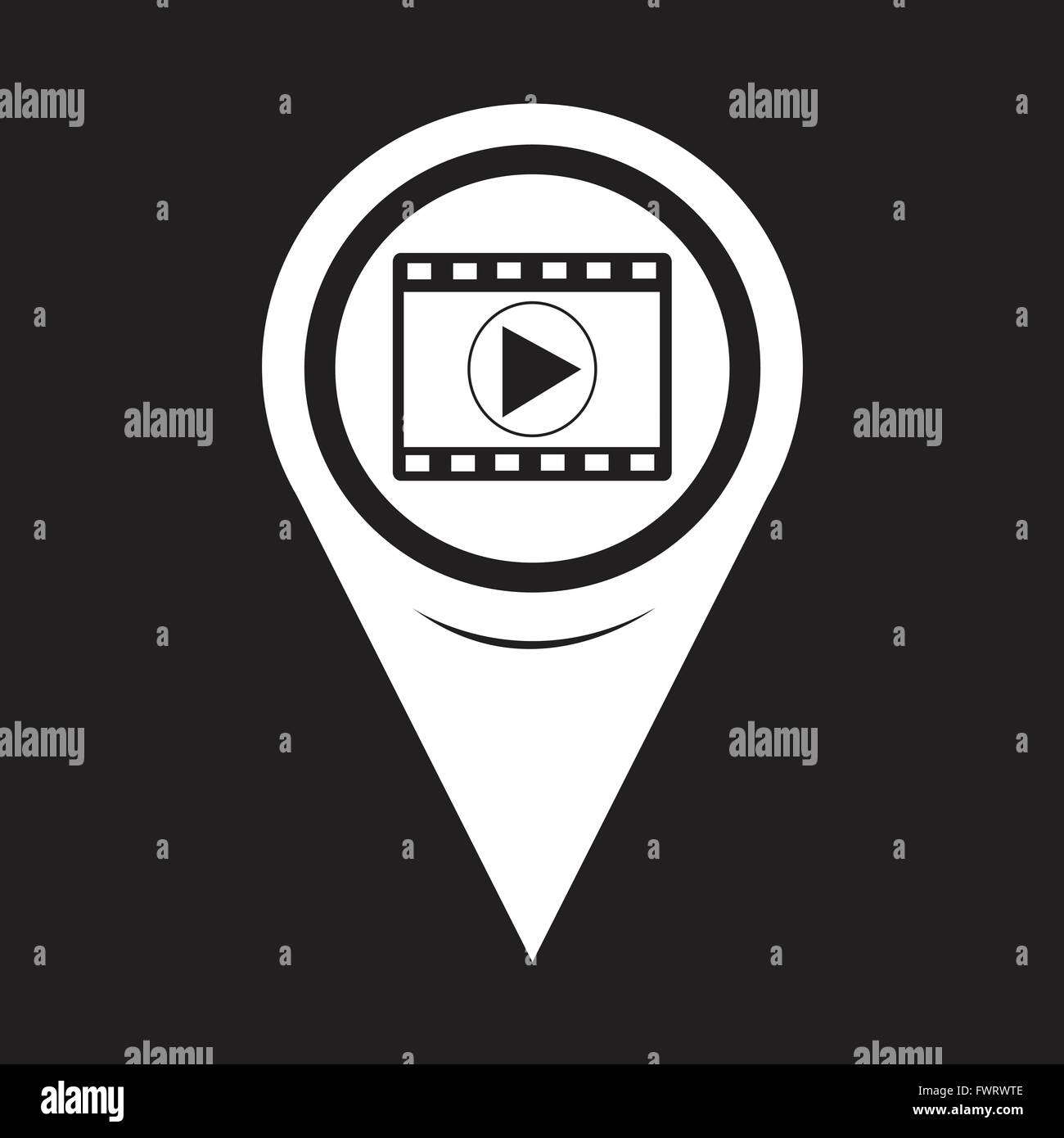 Map Pointer Film Strip Icon Stock Vector Image & Art Alamy