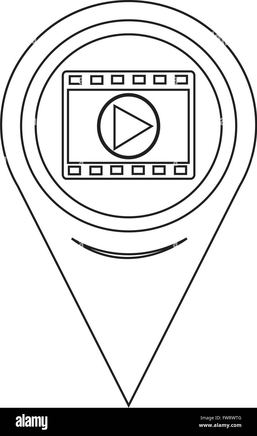 Map Pointer Film Strip Icon Stock Vector Image & Art Alamy