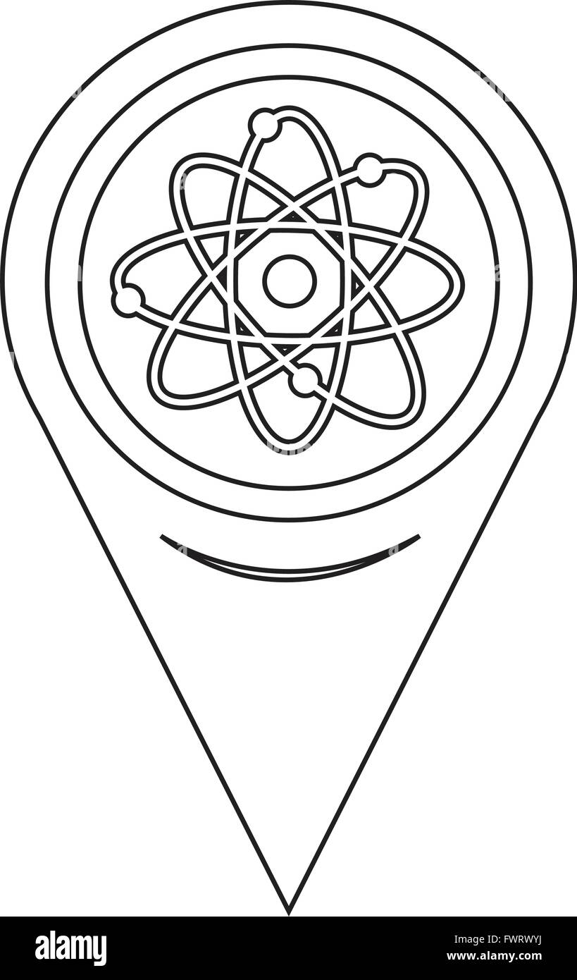 Map Pointer Atom Icon Stock Vector Image & Art - Alamy