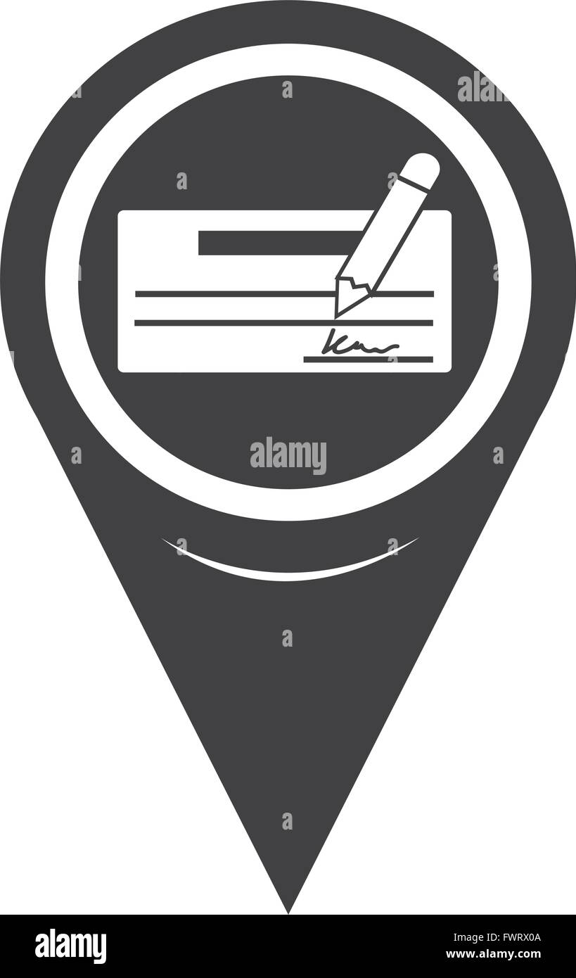 Map Pointer cheque icon Stock Vector Image & Art - Alamy