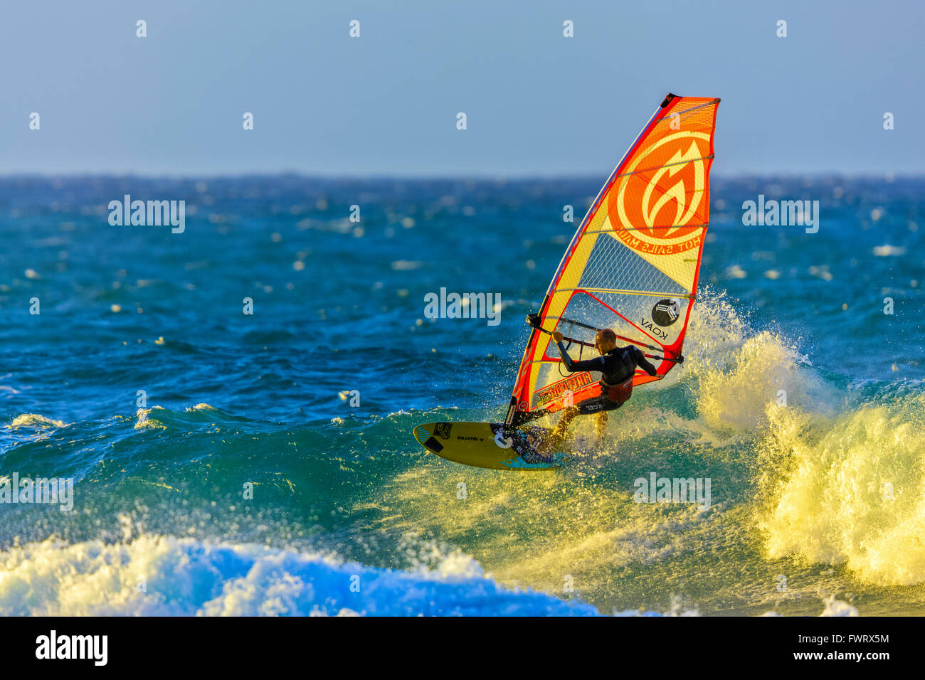 Windsurfing at Ho'okipa Beach Maui Hawaii Stock Photo Alamy