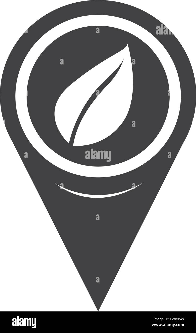 Map marker recycling symbol hi-res stock photography and images - Alamy