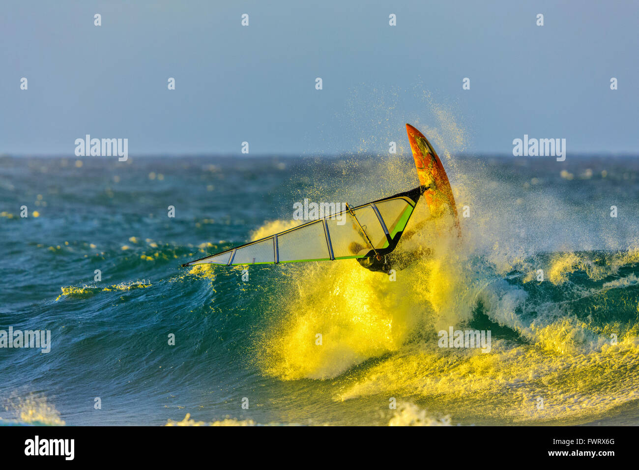 Windsurfing at Ho'okipa Beach, Maui Stock Photo Alamy