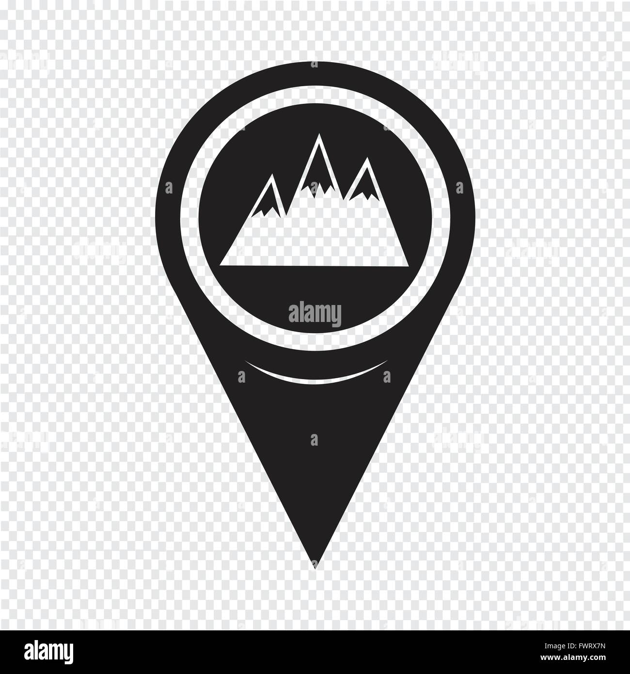 Map Pointer Mountains Icon Stock Vector Image & Art - Alamy