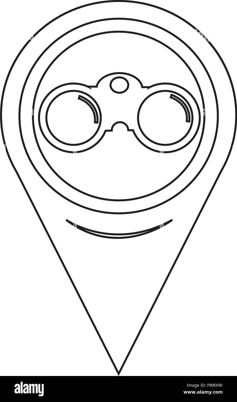Map Pointer Binocular Icon Stock Vector Image & Art Alamy