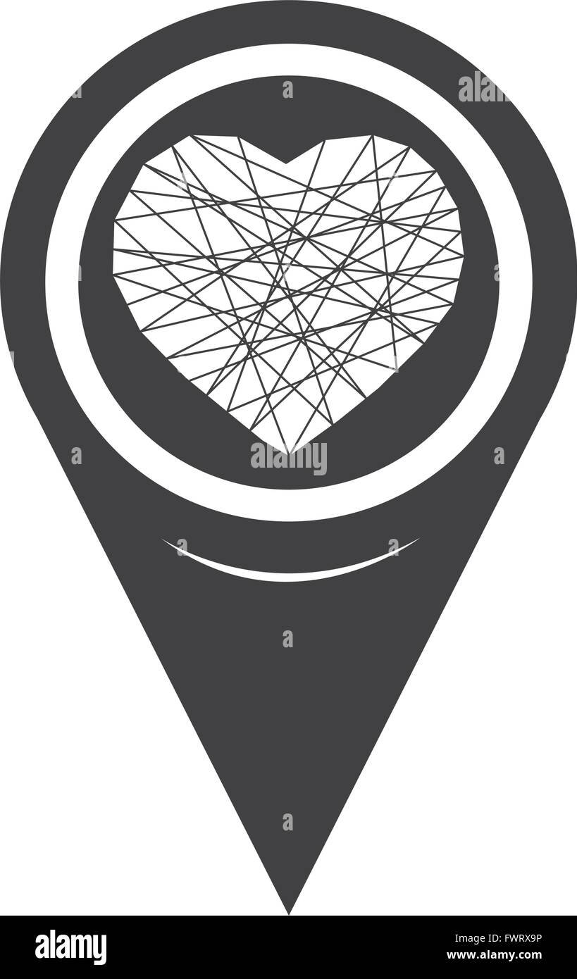 Map Pointer heart icon Stock Vector Image & Art - Alamy