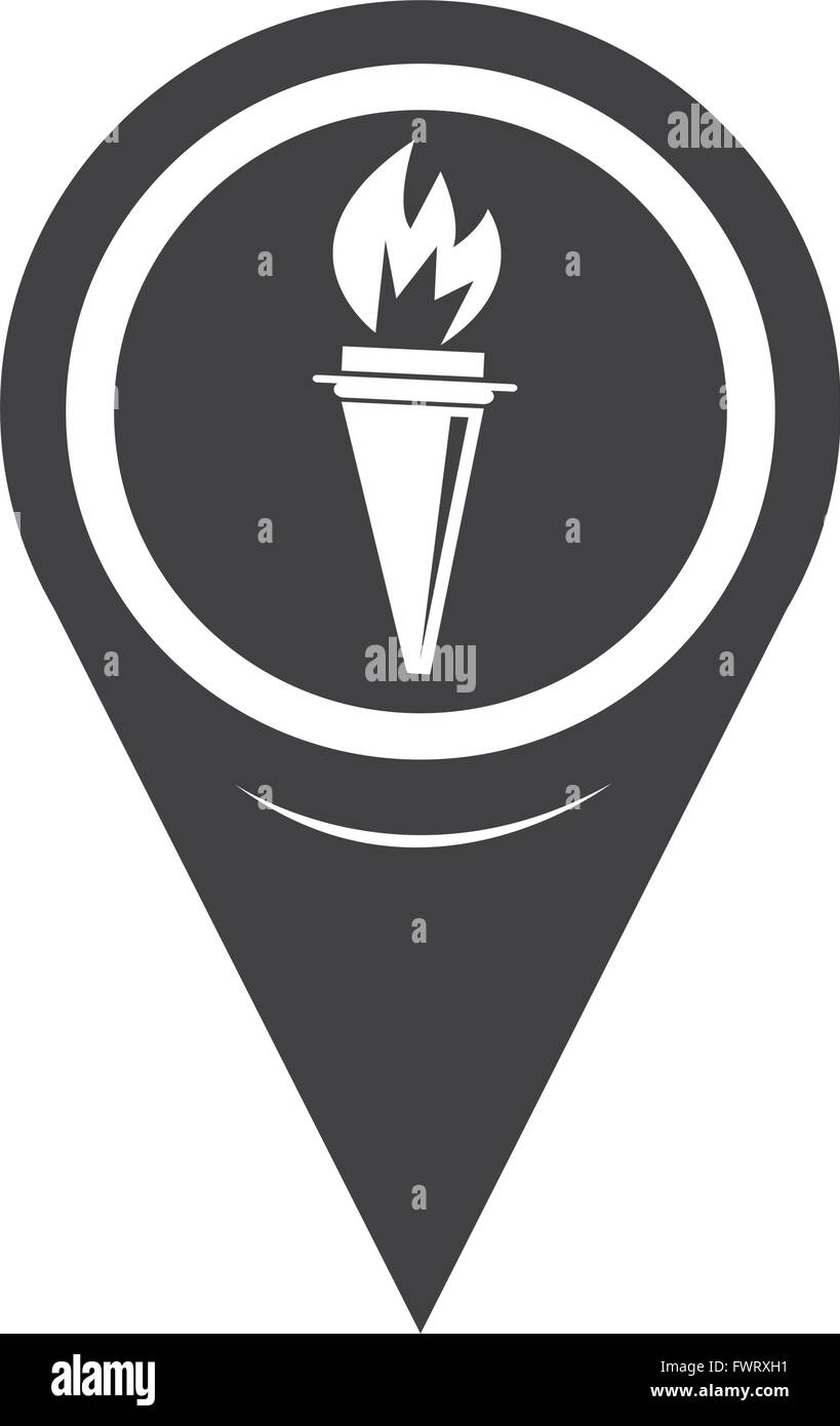 Map Pointer Torch Icon Stock Vector Image & Art - Alamy
