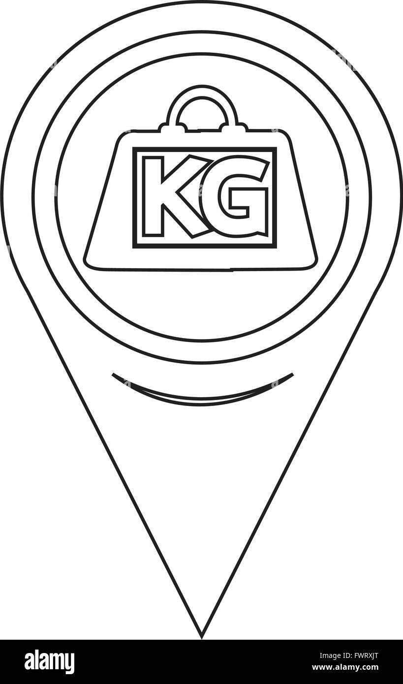 Map Pointer Weight Kilogram Icon Stock Vector Image & Art - Alamy