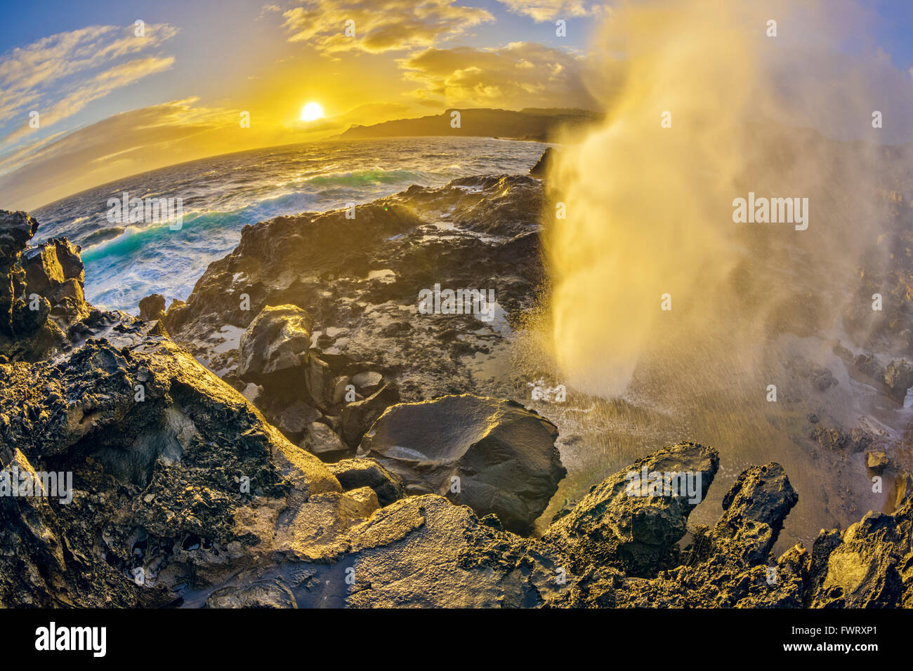 Nakalele blow hole; North Maui coast Stock Photo