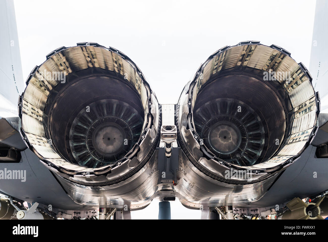 F-15 aircraft Jet Engine Stock Photo