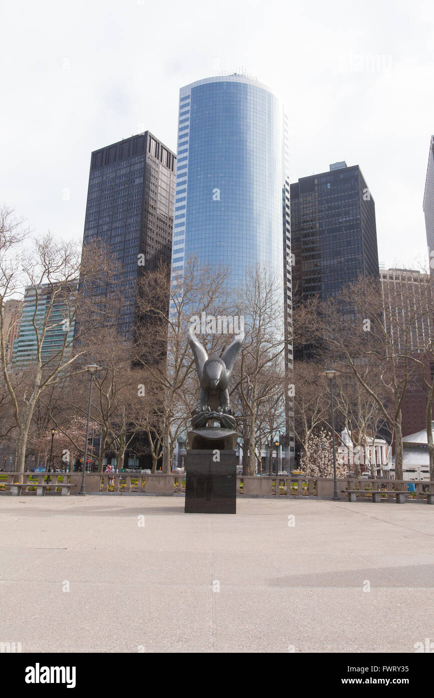 American eagle statue,Battery Park, East coast second world war naval