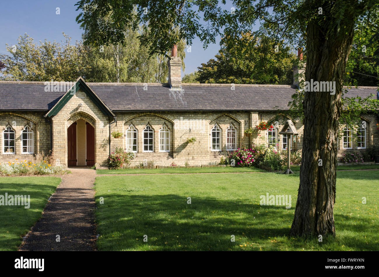 Alms houses in Fulbourn Cambridgeshire built in 1864 originally for