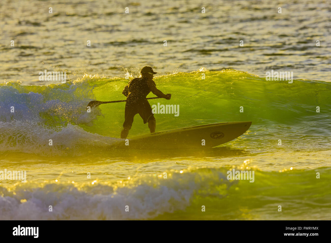 stand up paddle surfing Maui Hawaii Stock Photo