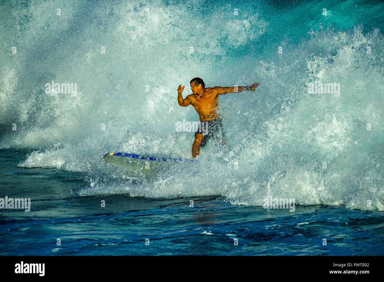Surfing in Maui Stock Photo Alamy