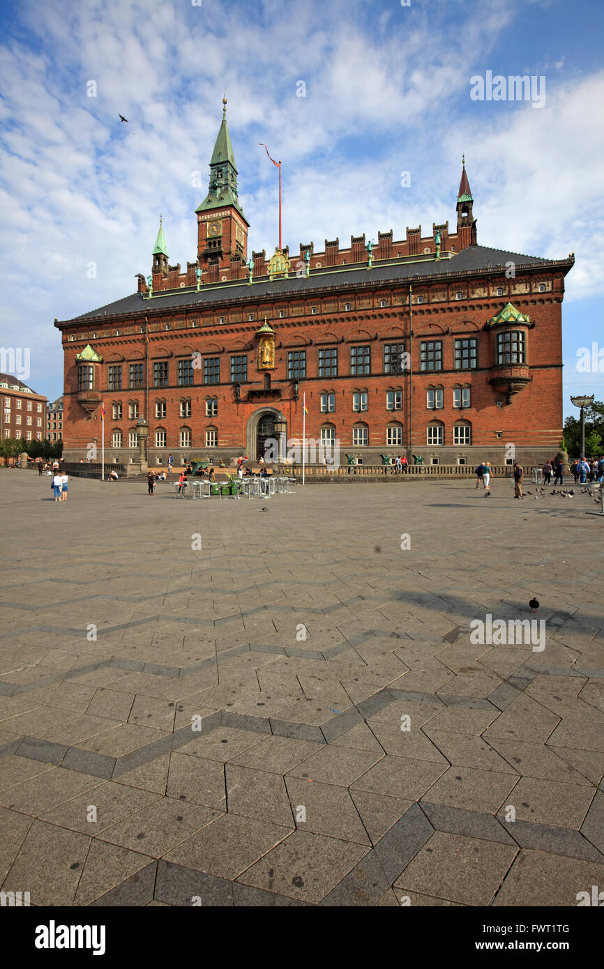 Copenhagen City Hall on the City Hall Square, Copenhagen, Denmark Stock Photo