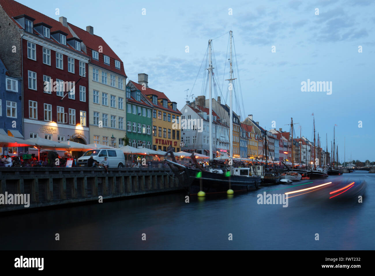 Nyhavn canal in Copenhagen, Denmark Stock Photo