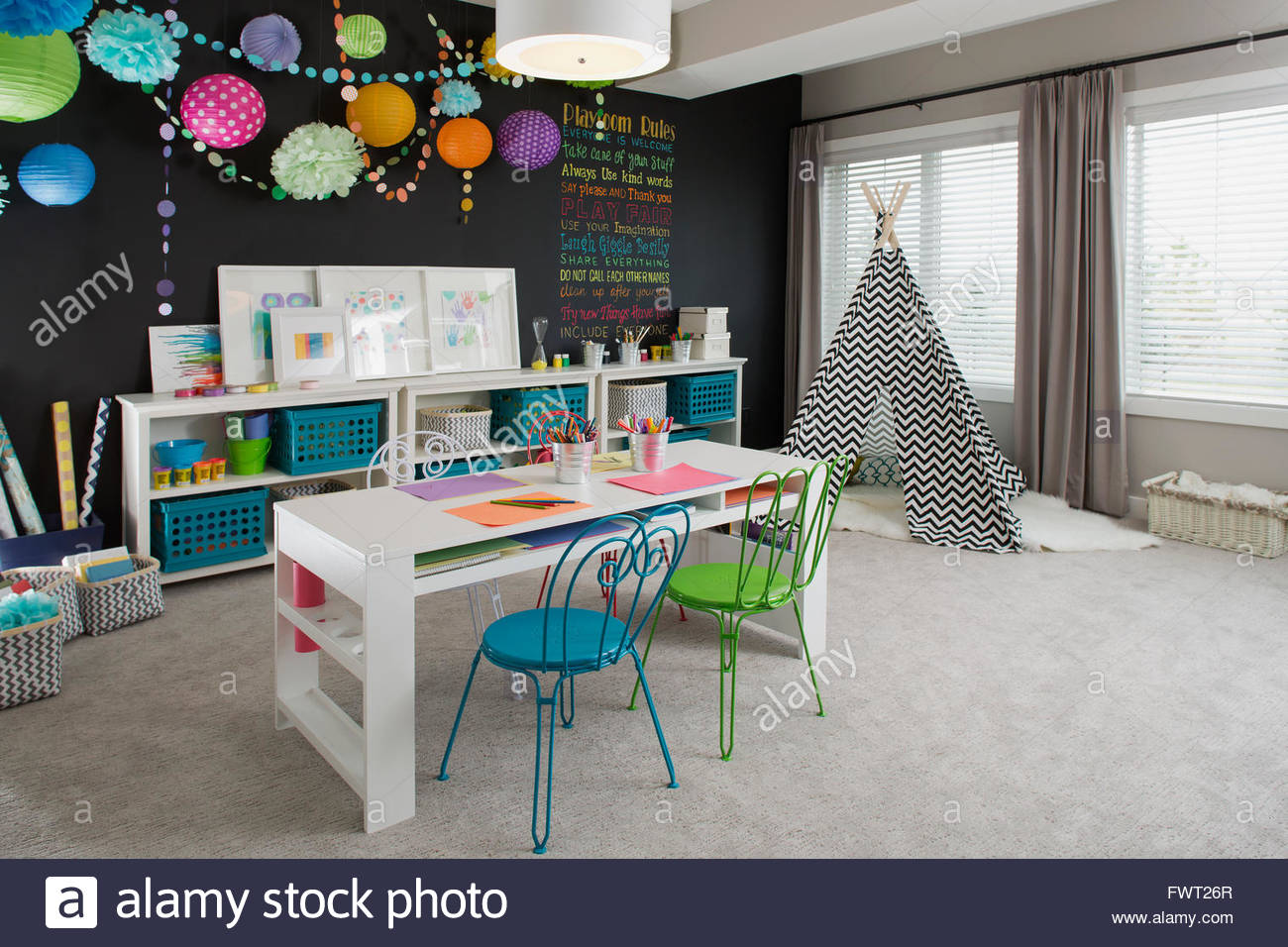 Interior of playroom in house Stock Photo