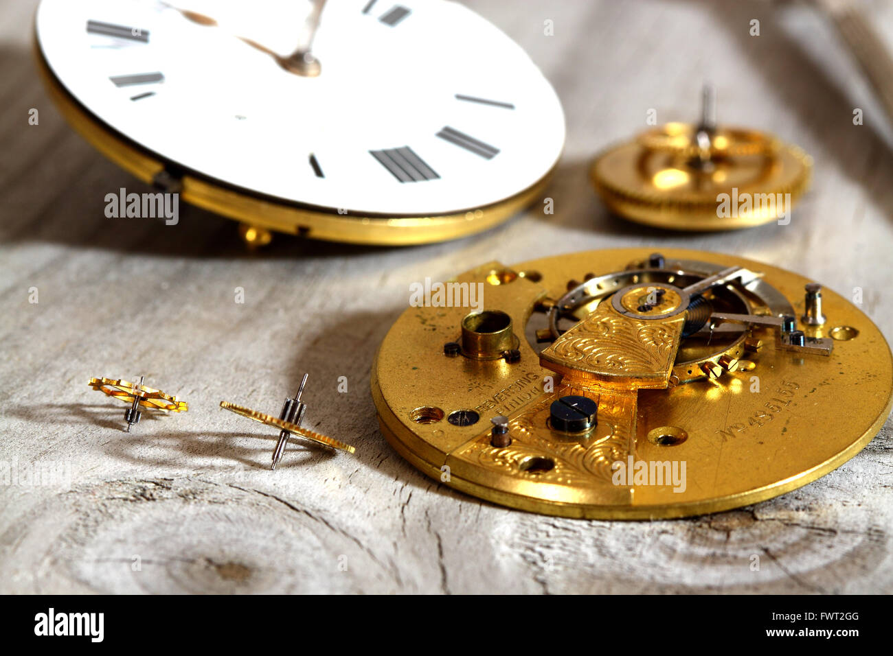 Antique watch parts Stock Photo Alamy