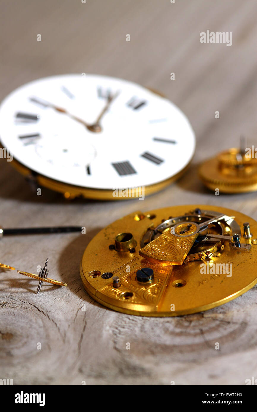 Antique watch parts Stock Photo Alamy