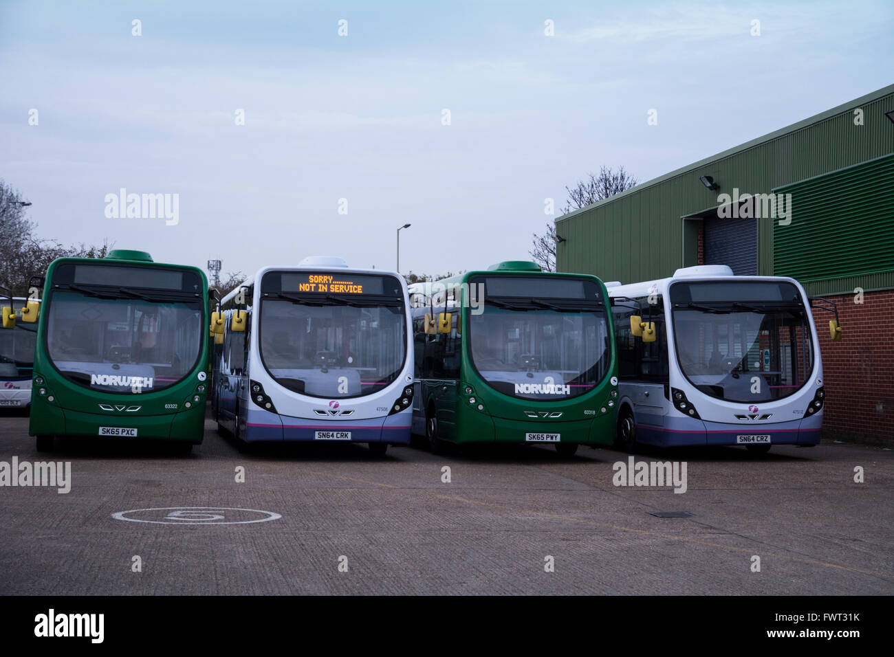 First Bus UK busses Stock Photo