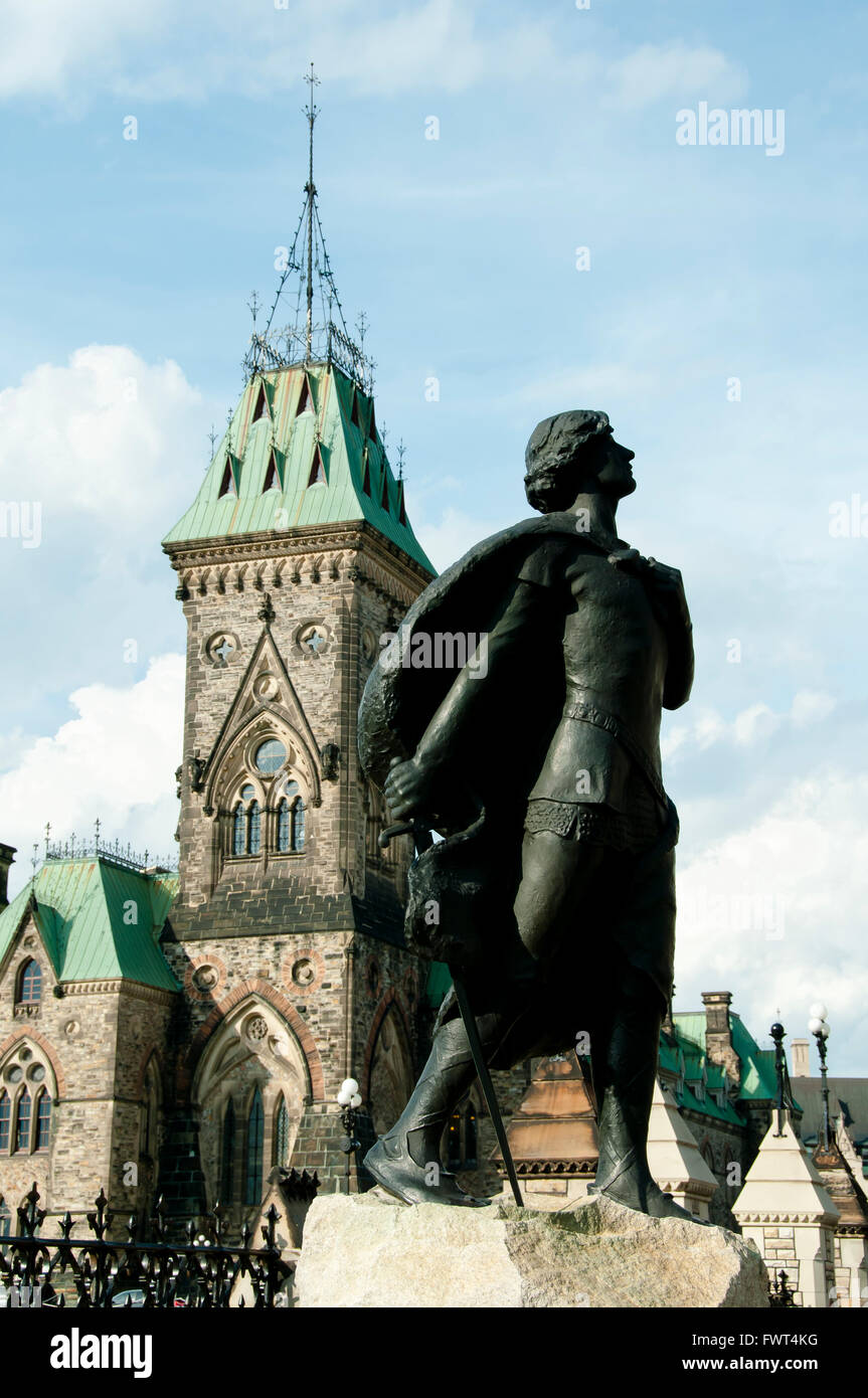Statue of Sir Galahad in Honor of Harper - Ottawa - Canada Stock Photo