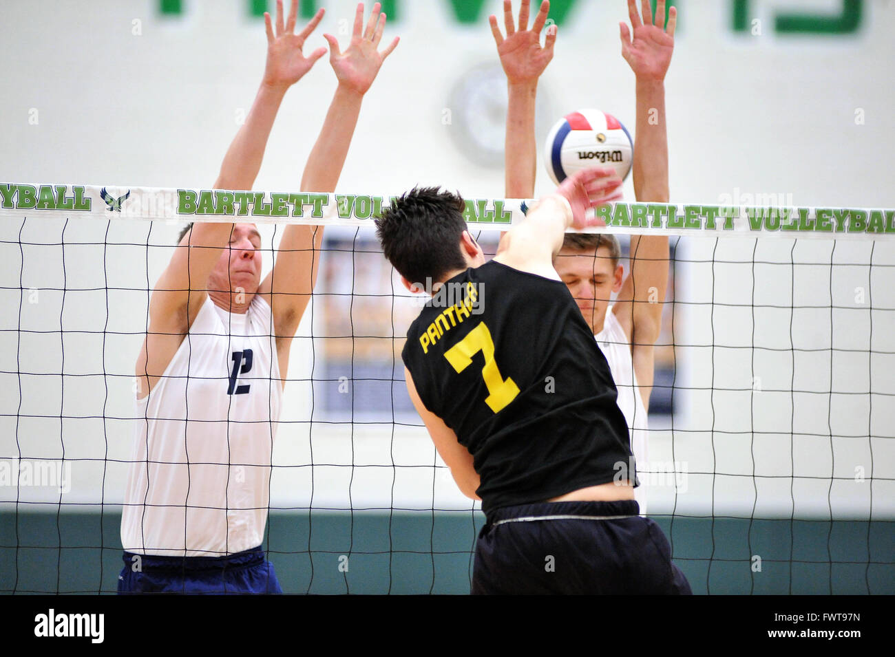 Player delivering a kill shot right between the arms of one of two ...