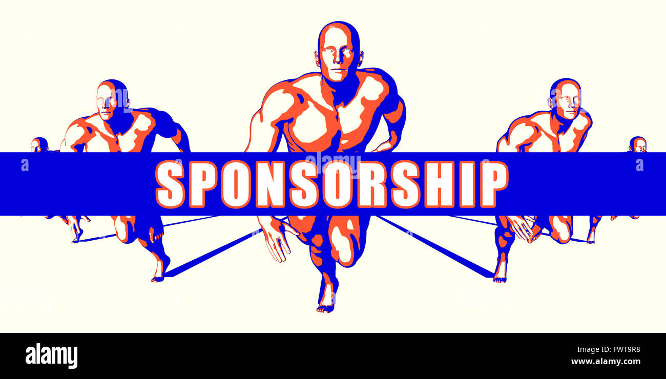 Sponsorship as a Competition Concept Illustration Art Stock Photo