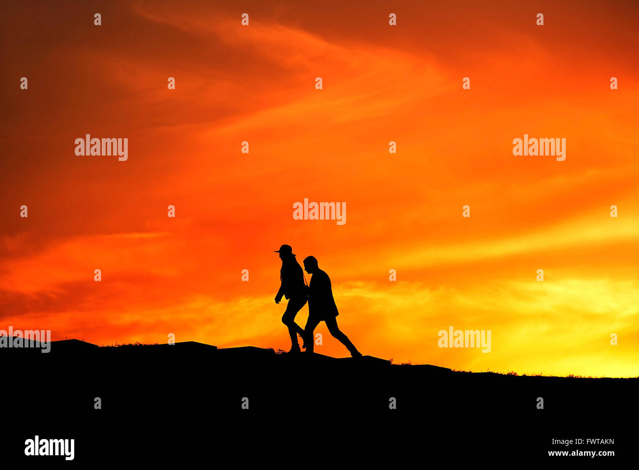 Woman follow man walk hi-res stock photography and images - Alamy