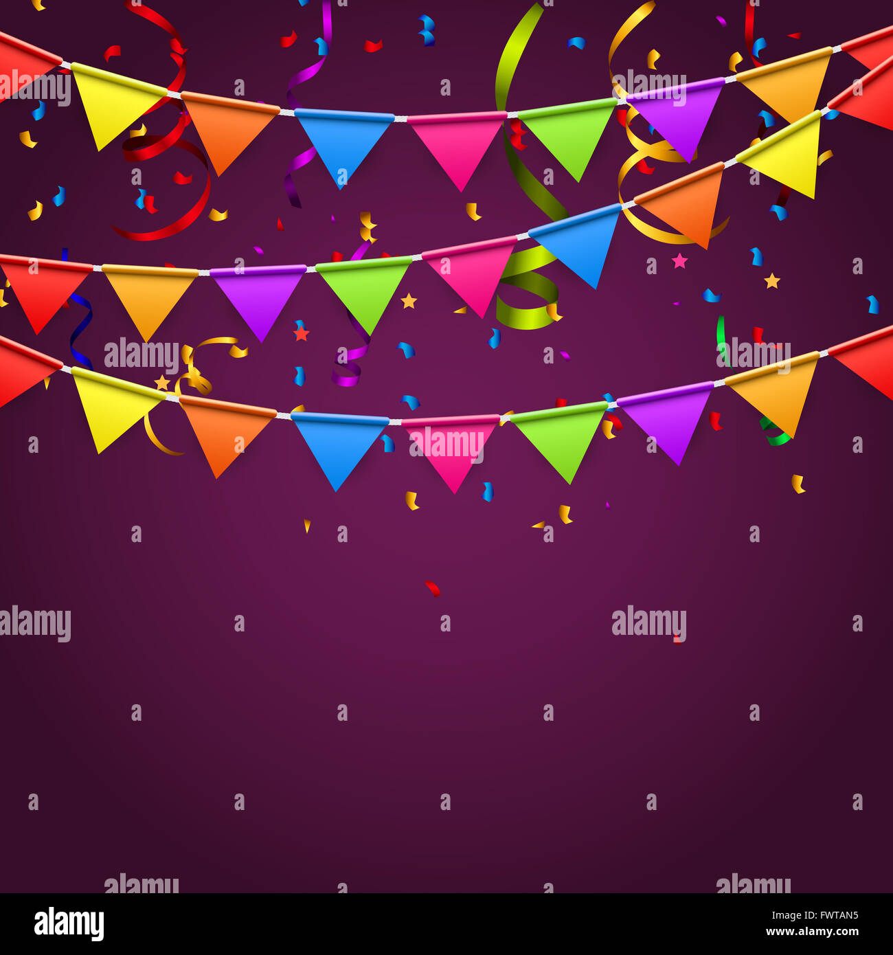 Party Background with Flags Illustration Stock Photo - Alamy