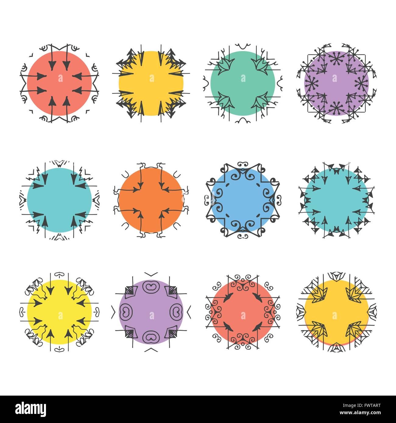 Vector set of logo design templates and symbols in trendy linear style ...