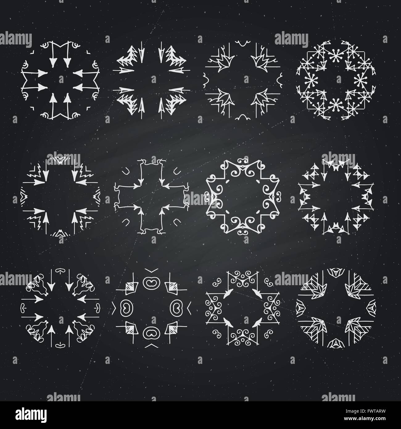 Vector set of logo design templates and symbols in trendy linear style ...