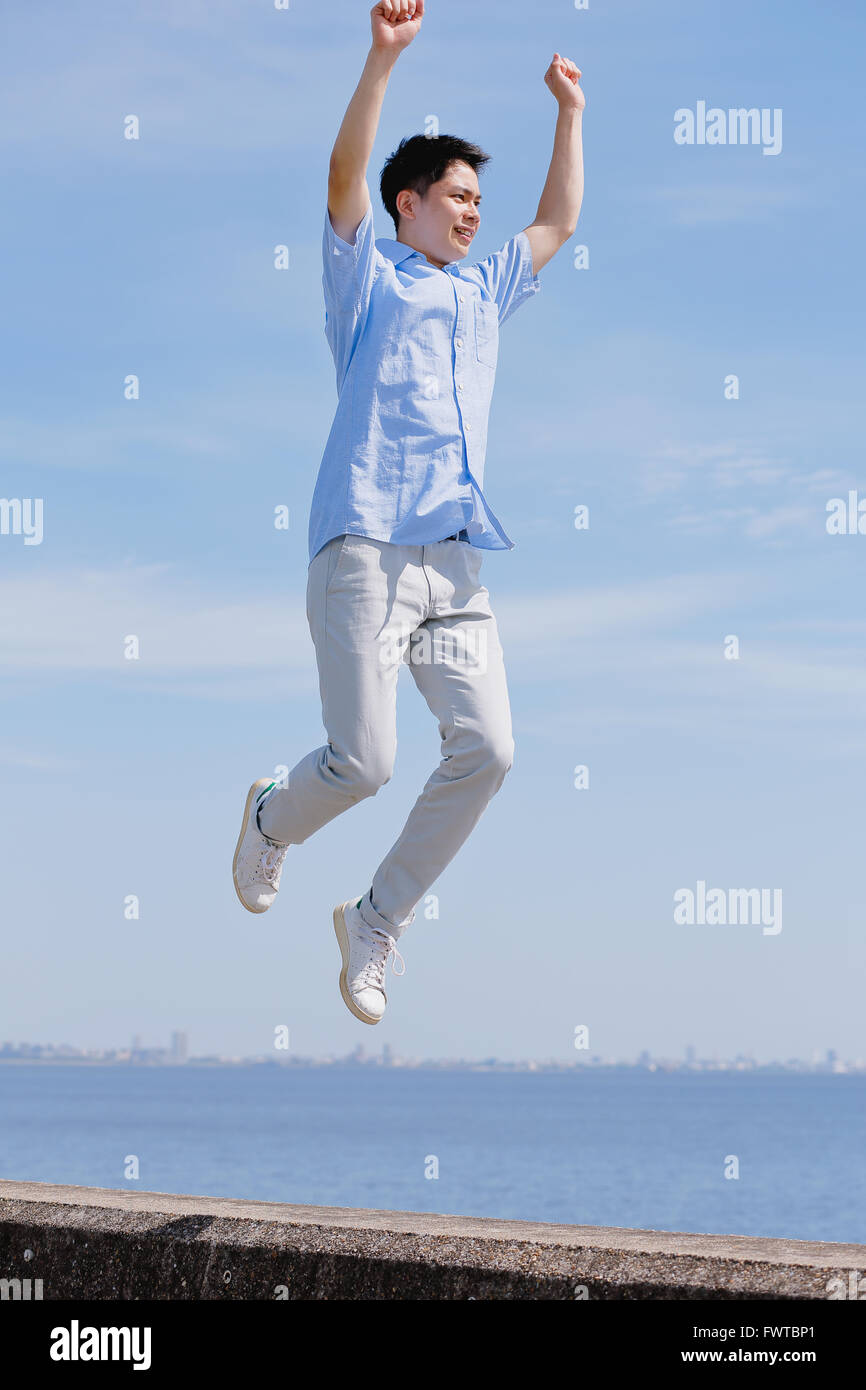 Man walking side view arms hi-res stock photography and images - Alamy