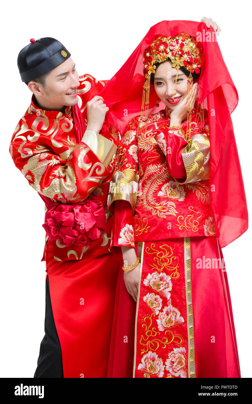 Happy bride and groom Stock Photo - Alamy