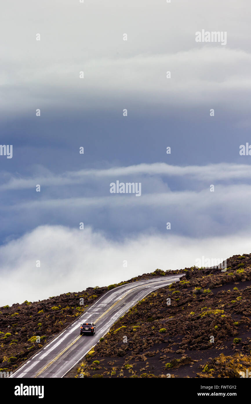 road to Haleakala Crater, Maui Stock Photo - Alamy