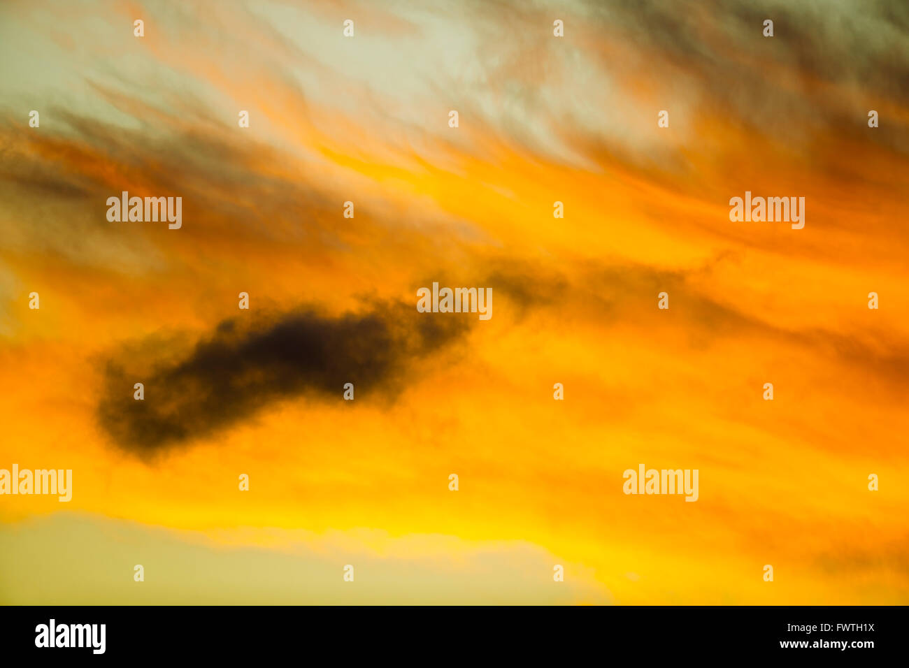 sunset clouds, Hawaii Stock Photo