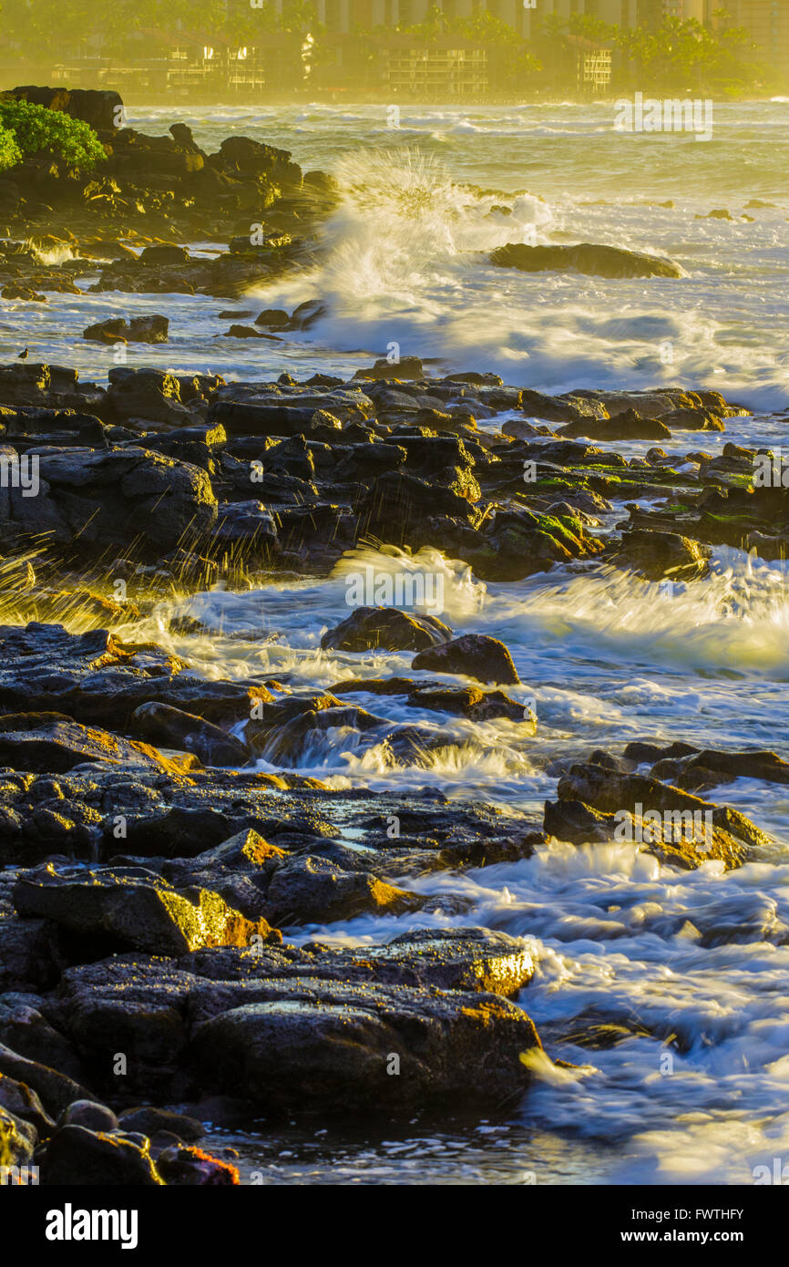 Resorts on Maui Coast, Hawaii Stock Photo