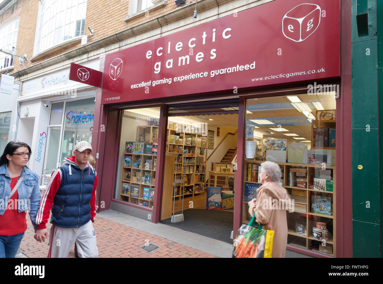 Eclectic Games shop, Reading Berkshire UK Stock Photo
