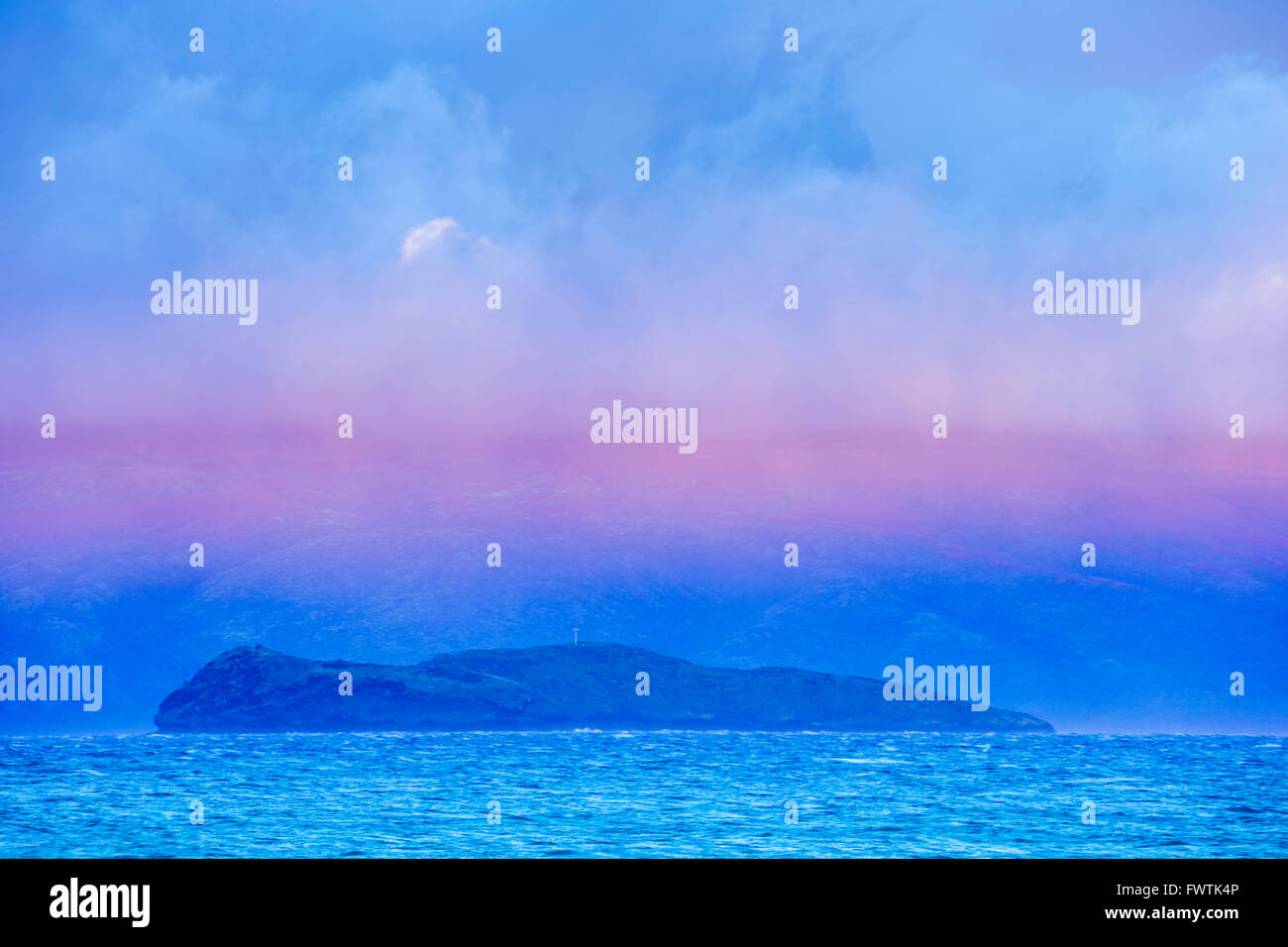 View of Molokini and Kahoolawe from Kihei area of Maui Stock Photo Alamy