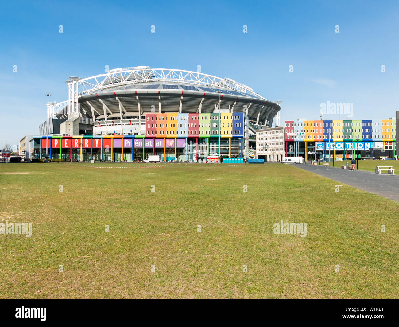 Arena and shopping boulevard in Zuidoost district, Amsterdam, Netherlands Stock Photo