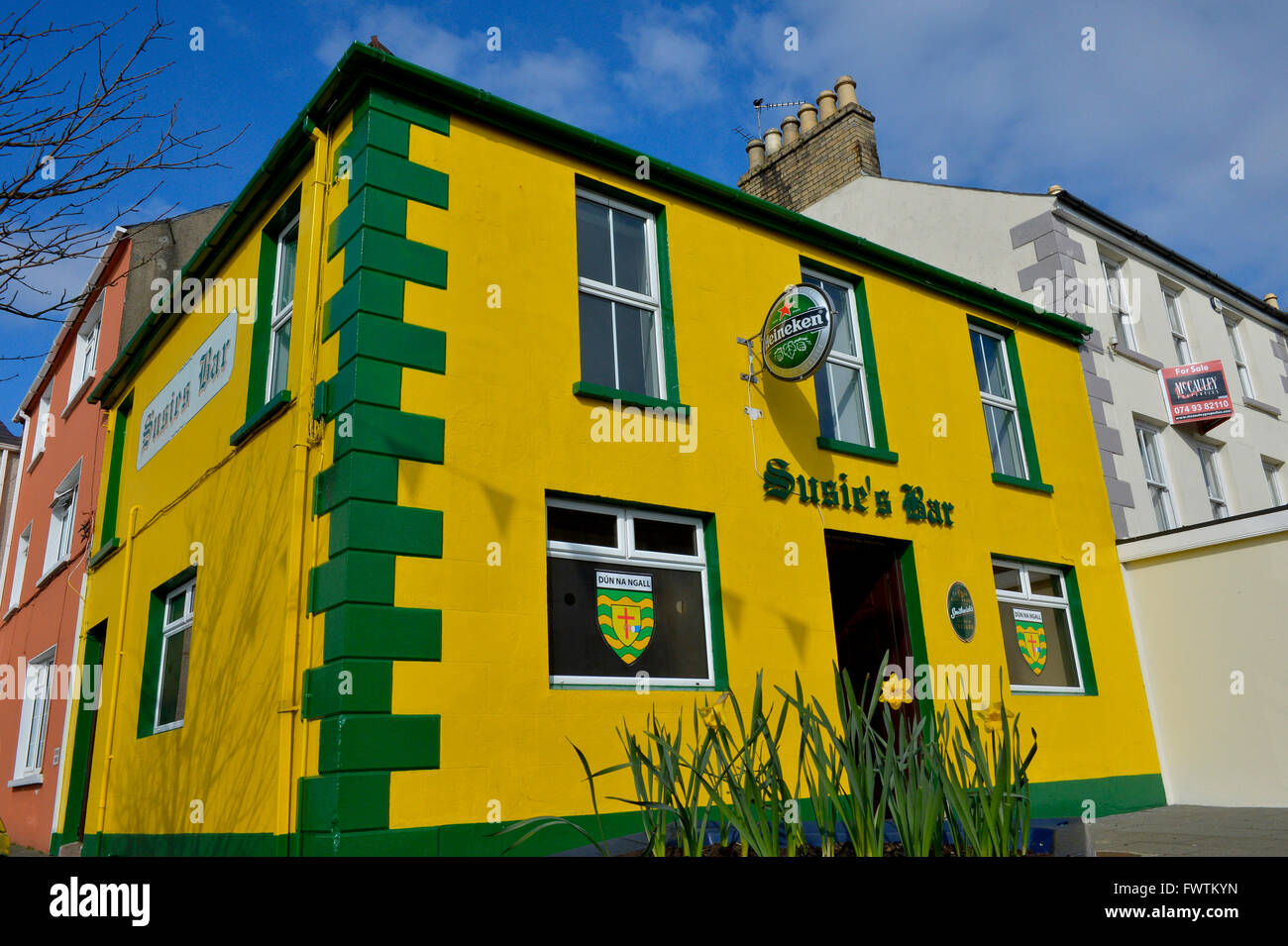 Susie's Bar on Main Street, Moville, Inishowen, County Donegal, Ireland