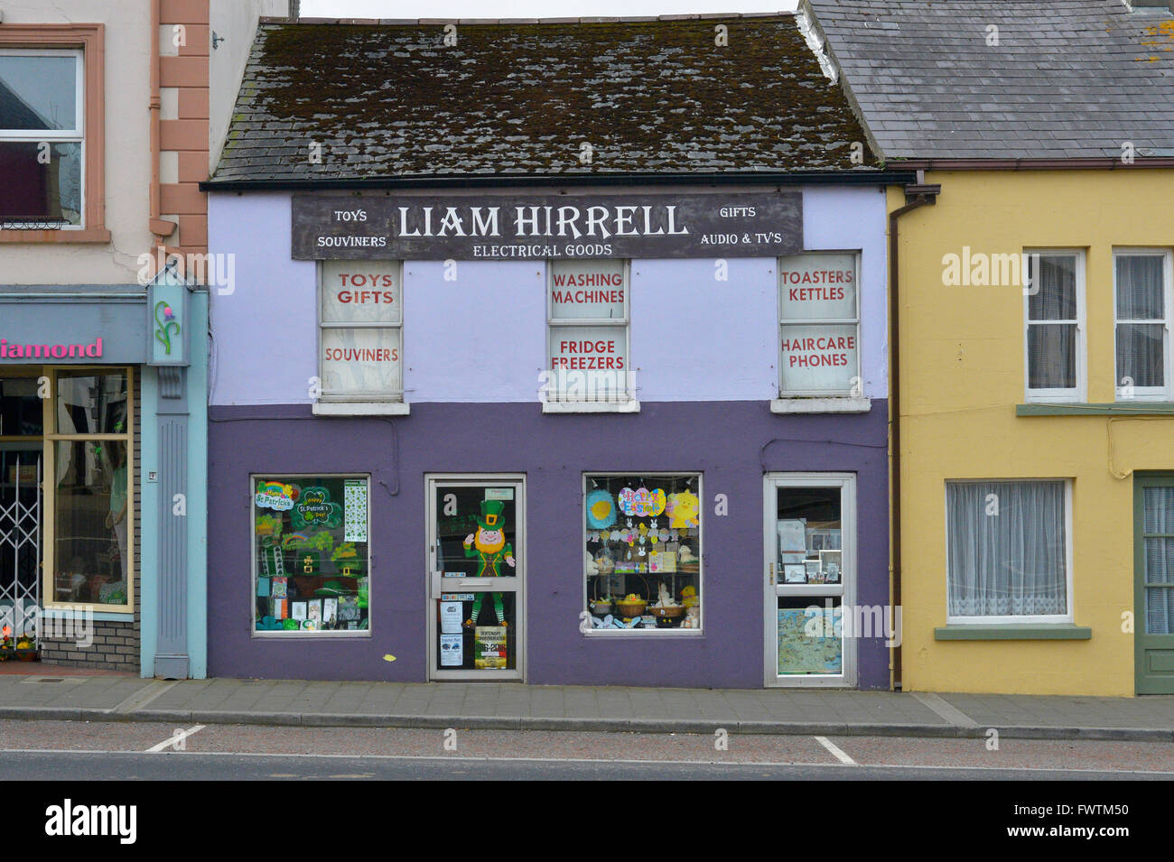 Hardware shop on Malin Street, Carndonagh, Inishowen, County Donegal, Ireland. Stock Photo
