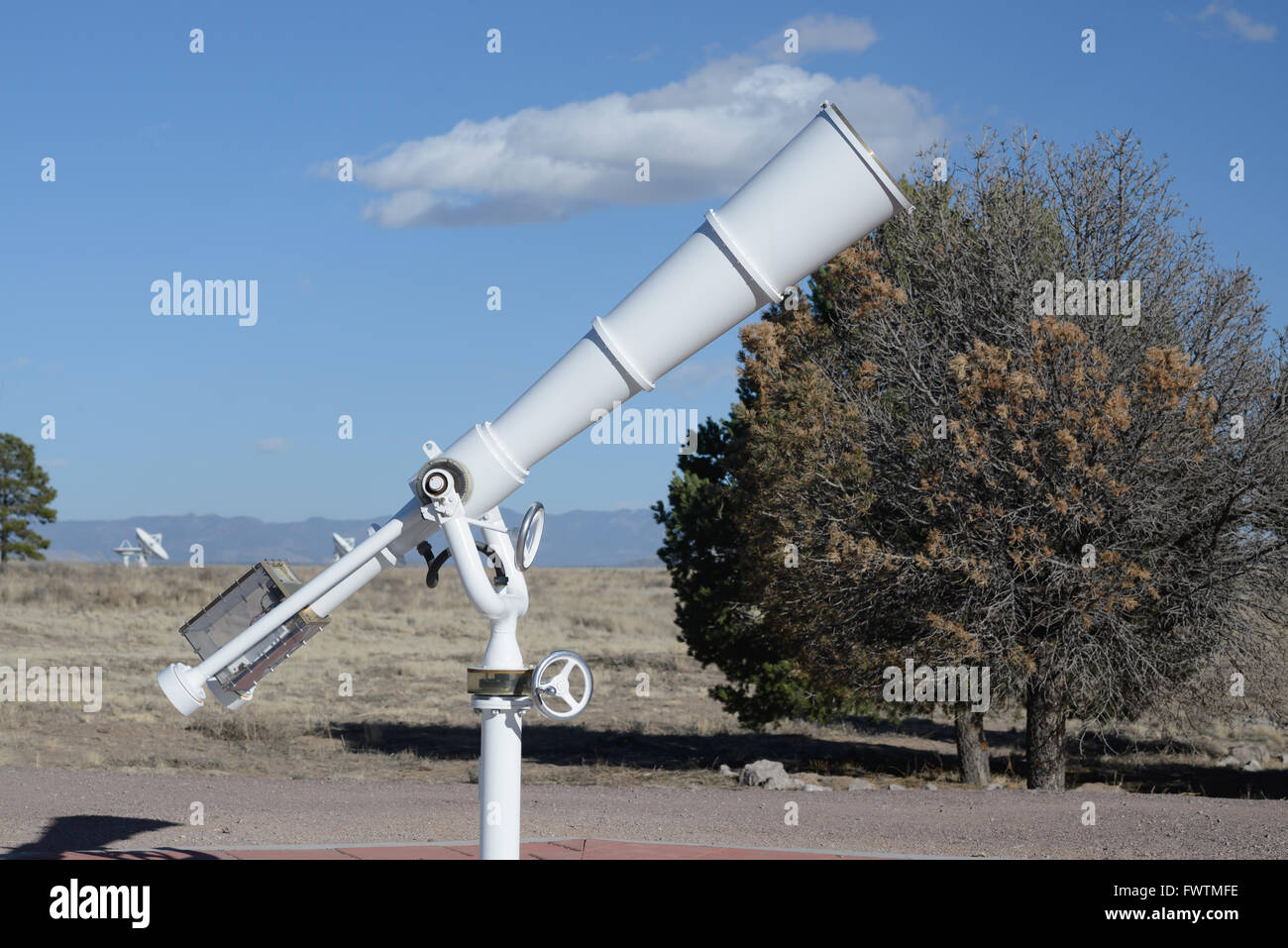 White big telescope at outdoor for sky observatory Stock Photo Alamy