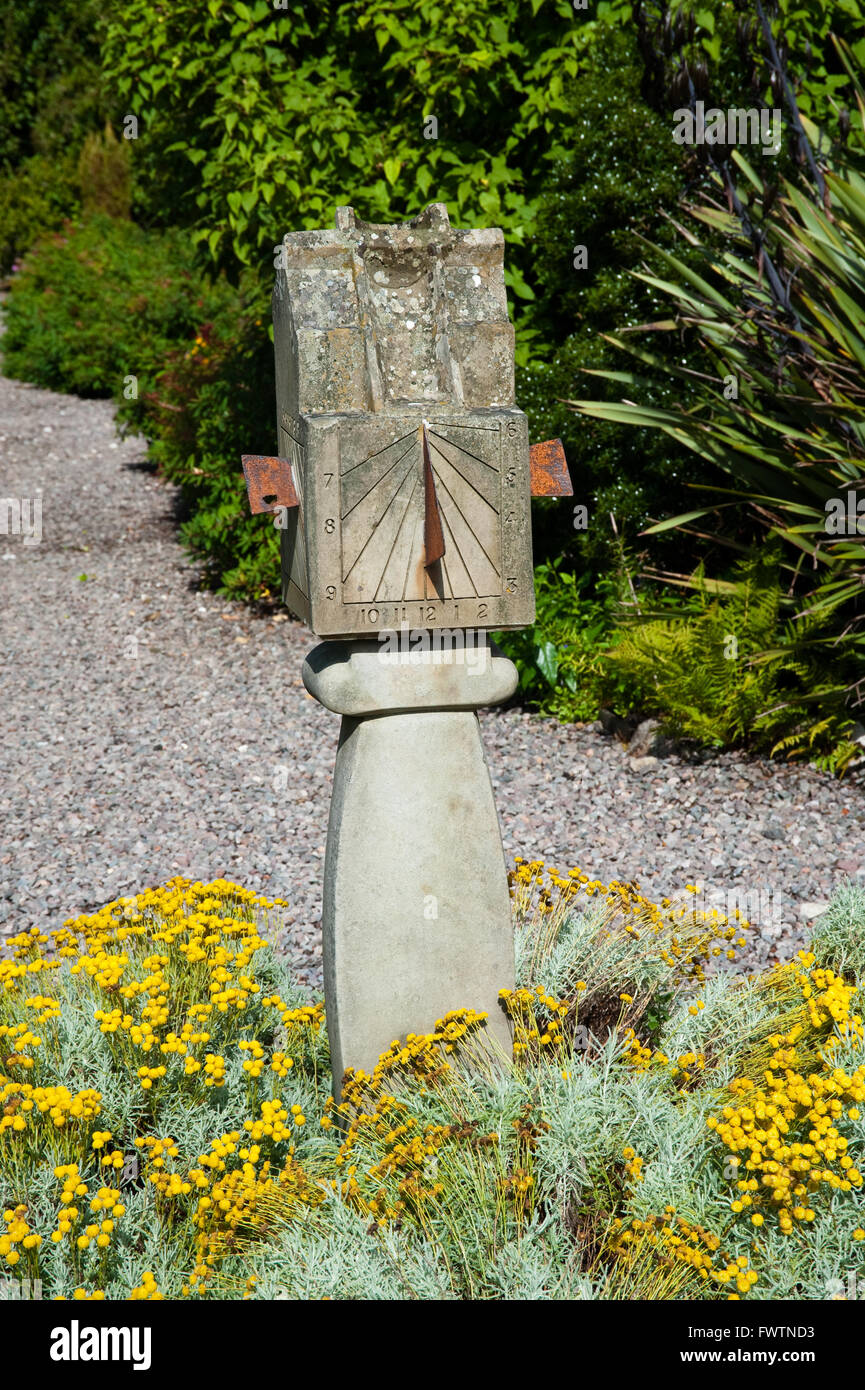 Old sundial in a garden Stock Photo