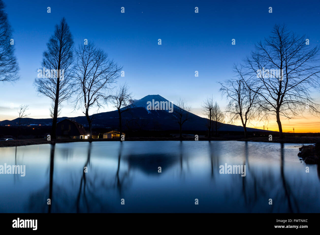 Mount Fuji Fujisan With Star And Milkyway Before Sunrise Stock Photo Alamy