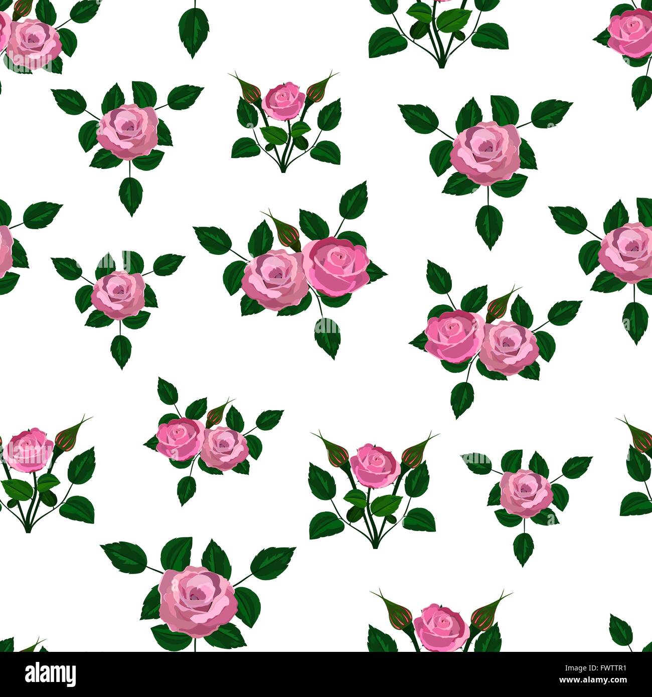 seamless wallpaper pink roses Stock Vector Image & Art - Alamy