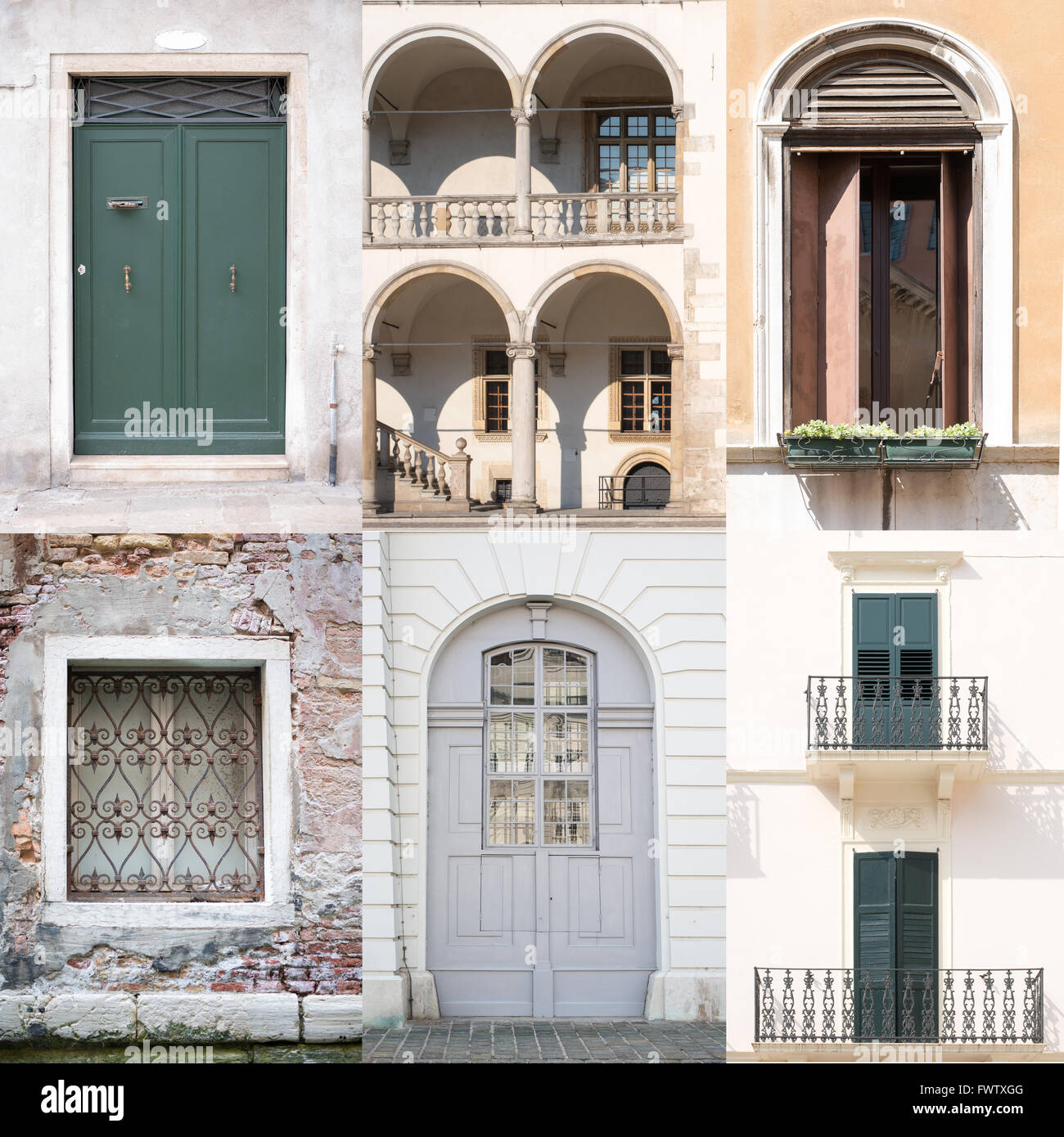 Set of doors and windows Stock Photo - Alamy