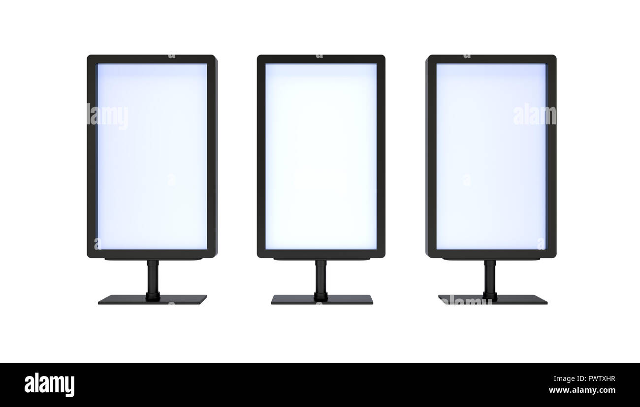 Banners with blank screen Stock Photo Alamy