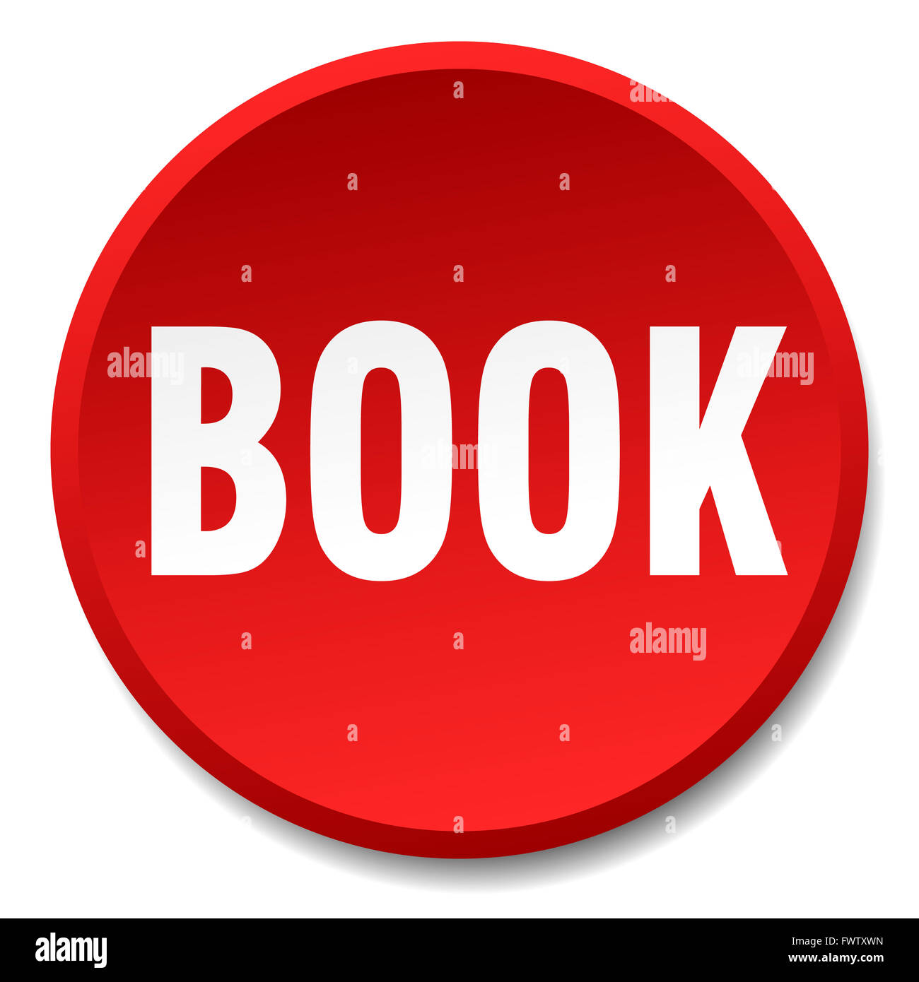 book red round flat isolated push button Stock Photo - Alamy